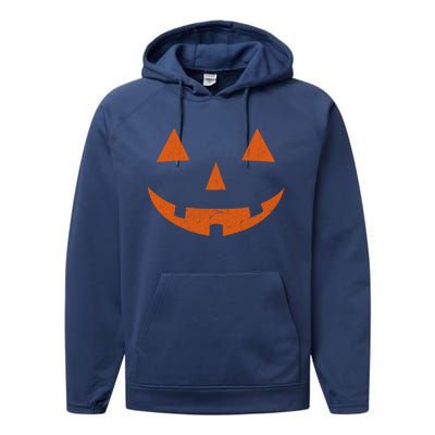 Vintage Jack O Lantern Jackolantern Pumpkin Face Gift Performance Fleece Hoodie