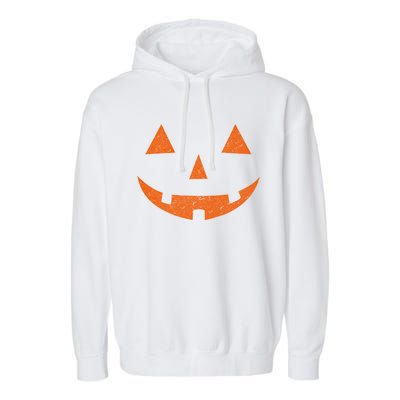 Vintage Jack O Lantern Jackolantern Pumpkin Face Gift Garment-Dyed Fleece Hoodie