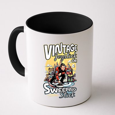Vintage Joystick Or Sweeping Stick Gamer Funny Curling Gift Mug