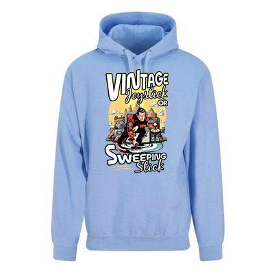 Vintage Joystick Or Sweeping Stick Gamer Funny Curling Gift Unisex Surf Hoodie