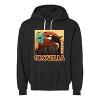 Vintage Japanese Orcazilla Poster Garment-Dyed Fleece Hoodie