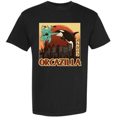 Vintage Japanese Orcazilla Poster Garment-Dyed Heavyweight T-Shirt