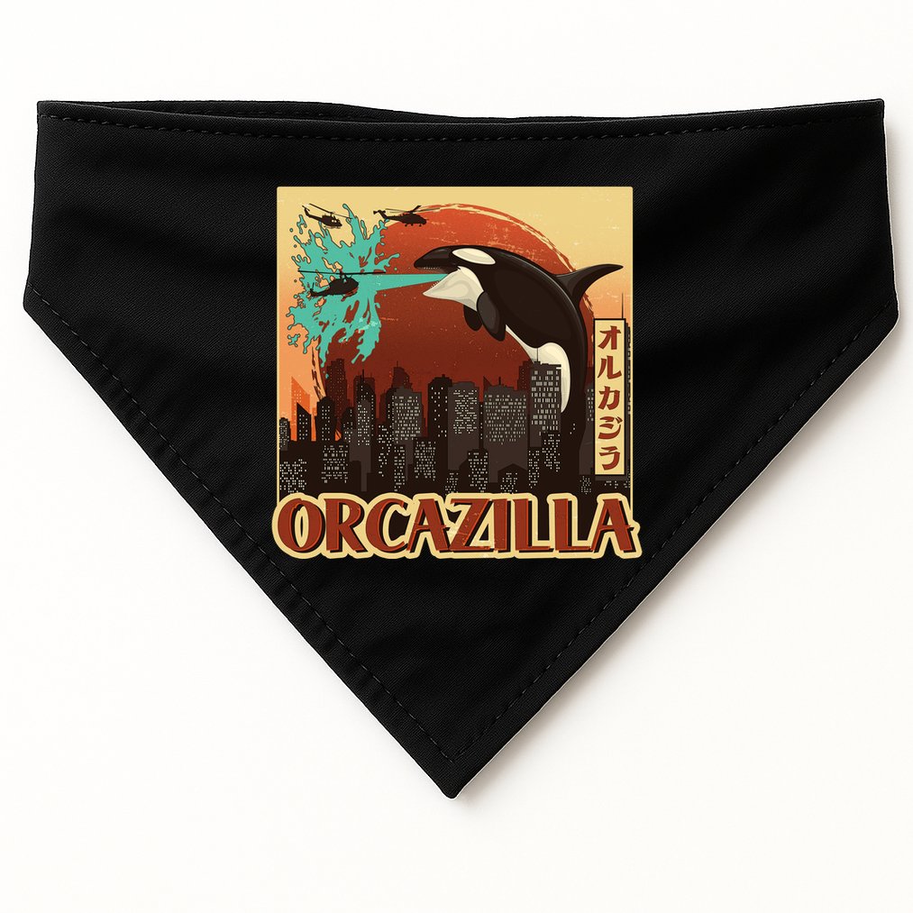 Vintage Japanese Orcazilla Poster USA-Made Doggie Bandana
