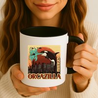 Vintage Japanese Orcazilla Poster Mug