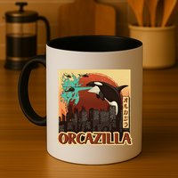 Vintage Japanese Orcazilla Poster Mug