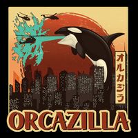 Vintage Japanese Orcazilla Poster Mug