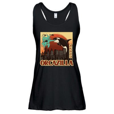 Vintage Japanese Orcazilla Poster Ladies Essential Flowy Tank