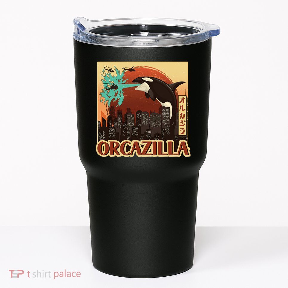 Vintage Japanese Orcazilla Poster Tumbler