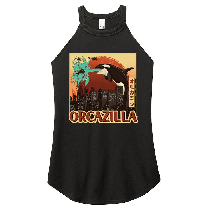 Vintage Japanese Orcazilla Poster Women's Perfect Tri Rocker Tank