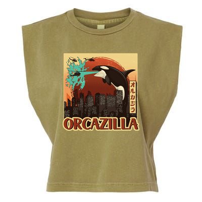 Vintage Japanese Orcazilla Poster Garment-Dyed Women's Muscle Tee