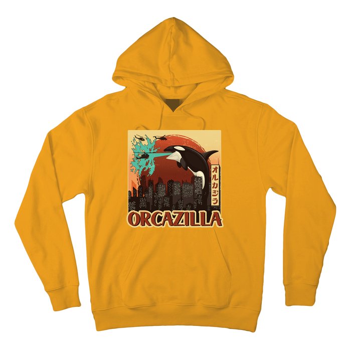 Vintage Japanese Orcazilla Poster Hoodie