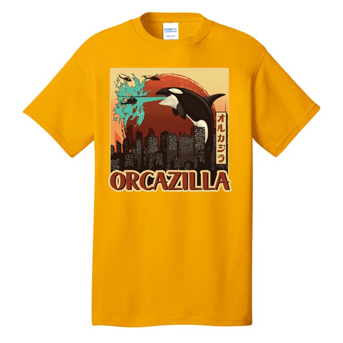 Vintage Japanese Orcazilla Poster Tall T-Shirt