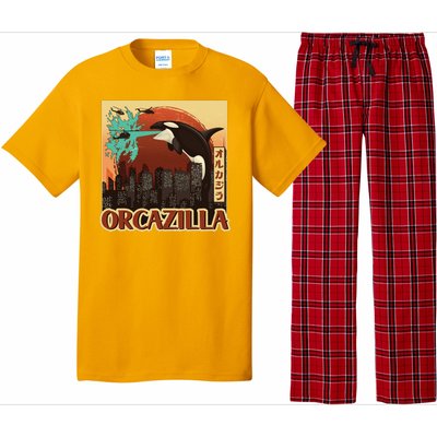 Vintage Japanese Orcazilla Poster Pajama Set