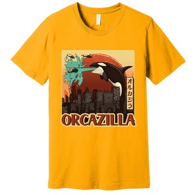 Vintage Japanese Orcazilla Poster Premium T-Shirt