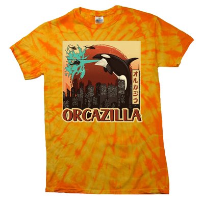 Vintage Japanese Orcazilla Poster Tie-Dye T-Shirt