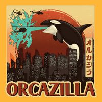 Vintage Japanese Orcazilla Poster Tie-Dye T-Shirt