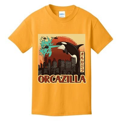 Vintage Japanese Orcazilla Poster Kids T-Shirt
