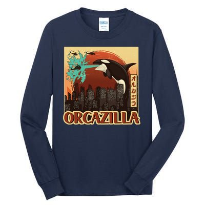 Vintage Japanese Orcazilla Poster Tall Long Sleeve T-Shirt