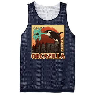 Vintage Japanese Orcazilla Poster Mesh Reversible Basketball Jersey Tank