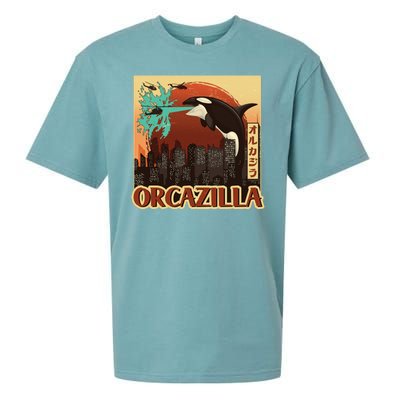 Vintage Japanese Orcazilla Poster Sueded Cloud Jersey T-Shirt