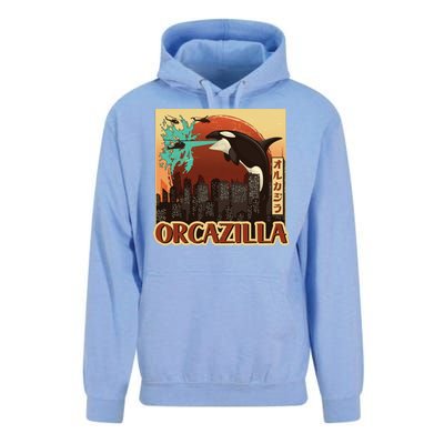 Vintage Japanese Orcazilla Poster Unisex Surf Hoodie