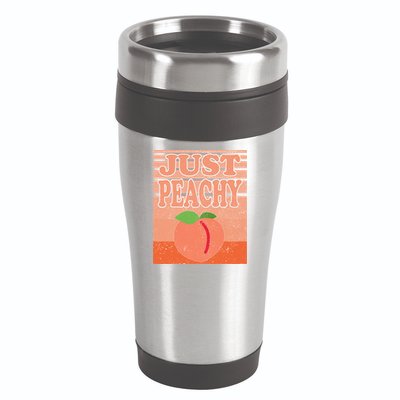 Vintage Just Peachy Southern Retro Summer Georgia 16oz Travel Tumbler