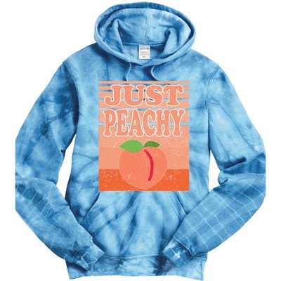 Vintage Just Peachy Southern Retro Summer Georgia Tie Dye Hoodie