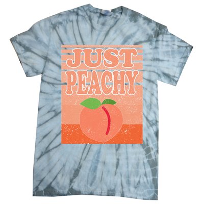 Vintage Just Peachy Southern Retro Summer Georgia Tie-Dye T-Shirt