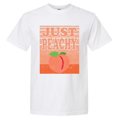 Vintage Just Peachy Southern Retro Summer Georgia Garment-Dyed Heavyweight T-Shirt