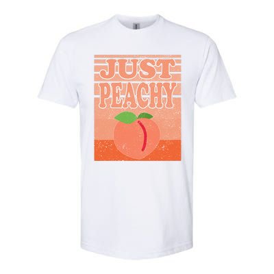 Vintage Just Peachy Southern Retro Summer Georgia Softstyle CVC T-Shirt