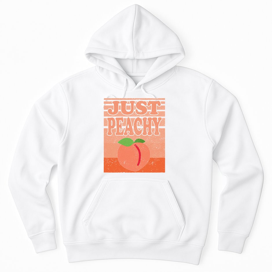 Vintage Just Peachy Southern Retro Summer Georgia Hoodie