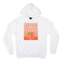 Vintage Just Peachy Southern Retro Summer Georgia Hoodie