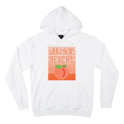 Vintage Just Peachy Southern Retro Summer Georgia Hoodie