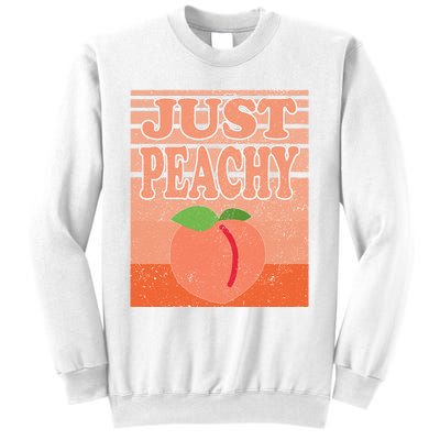 Vintage Just Peachy Southern Retro Summer Georgia Sweatshirt