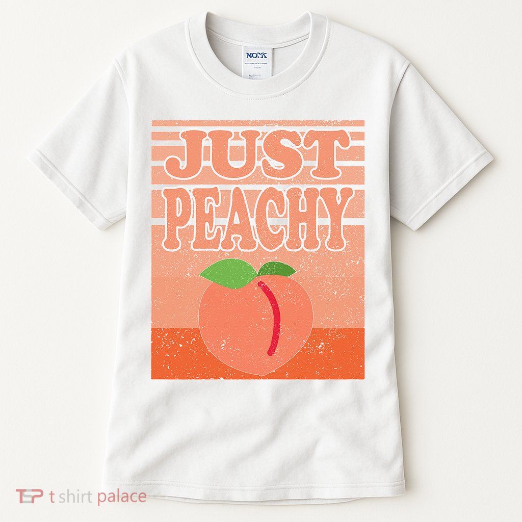 Vintage Just Peachy Southern Retro Summer Georgia Tall T-Shirt