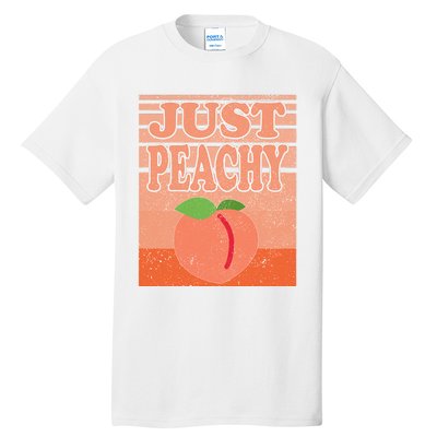 Vintage Just Peachy Southern Retro Summer Georgia Tall T-Shirt