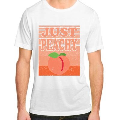 Vintage Just Peachy Southern Retro Summer Georgia Adult ChromaSoft Performance T-Shirt