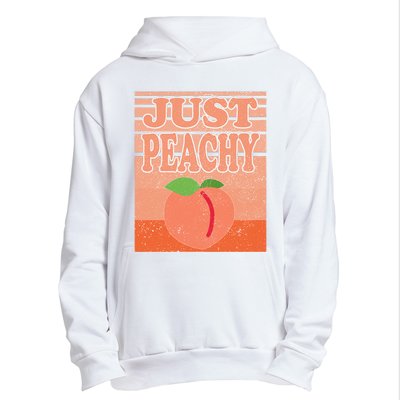 Vintage Just Peachy Southern Retro Summer Georgia Urban Pullover Hoodie