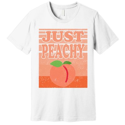 Vintage Just Peachy Southern Retro Summer Georgia Premium T-Shirt