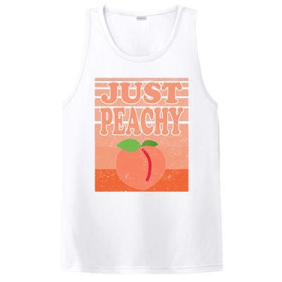 Vintage Just Peachy Southern Retro Summer Georgia PosiCharge Competitor Tank