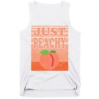 Vintage Just Peachy Southern Retro Summer Georgia Tank Top