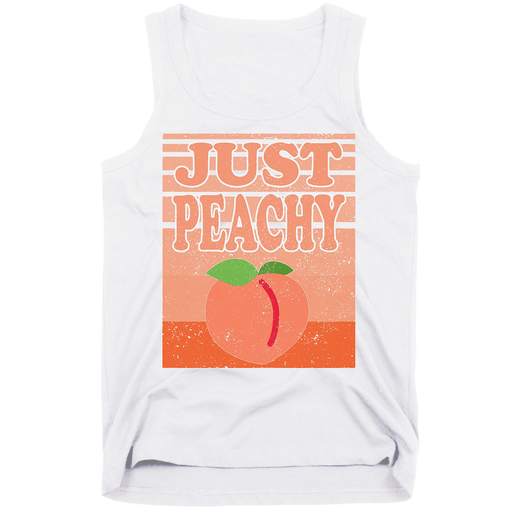 Vintage Just Peachy Southern Retro Summer Georgia Tank Top