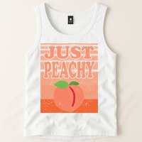 Vintage Just Peachy Southern Retro Summer Georgia Tank Top