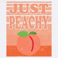 Vintage Just Peachy Southern Retro Summer Georgia Tank Top