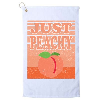 Vintage Just Peachy Southern Retro Summer Georgia Golf Towel