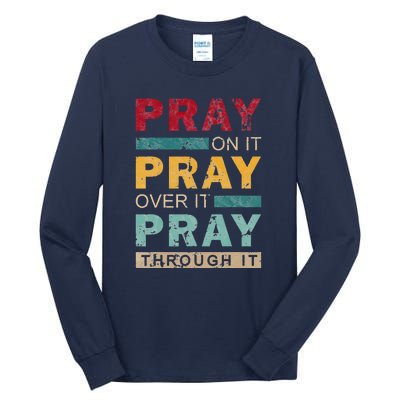 Vintage Jesus Pray Tall Long Sleeve T-Shirt