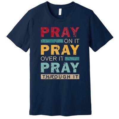 Vintage Jesus Pray Premium T-Shirt