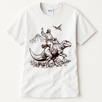 Vintage Jesus Riding Dinosaur 90s Tall T-Shirt
