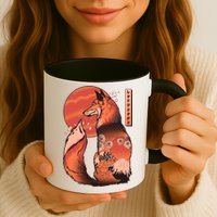 Vintage Japanese Red Fox Kitsune Tattoo Mug