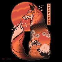 Vintage Japanese Red Fox Kitsune Tattoo Tank Top